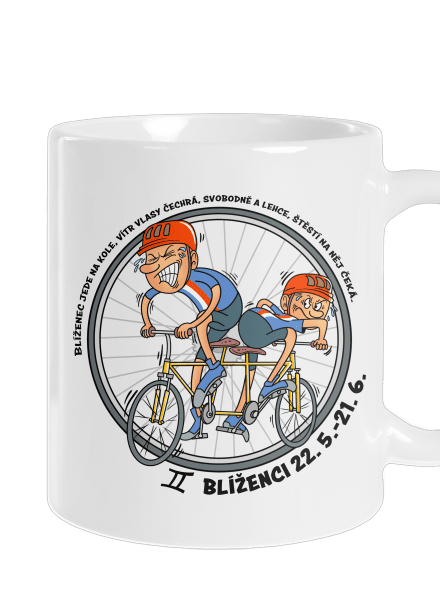 Cyklistický horoskop: Blíženci klasický hrnek White