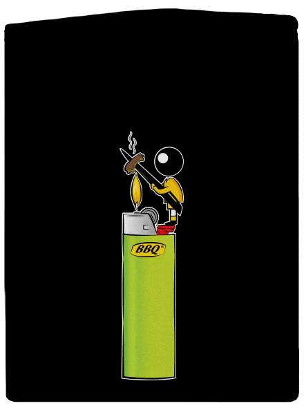 Panáček pánská mikina na zip Black