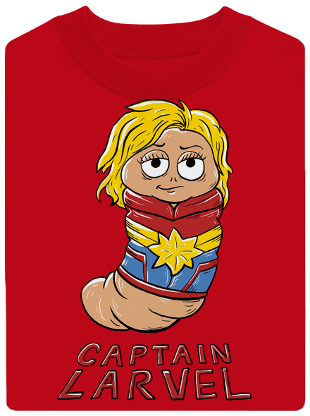 Captain Larvel unisex mikina bez kapuce Red