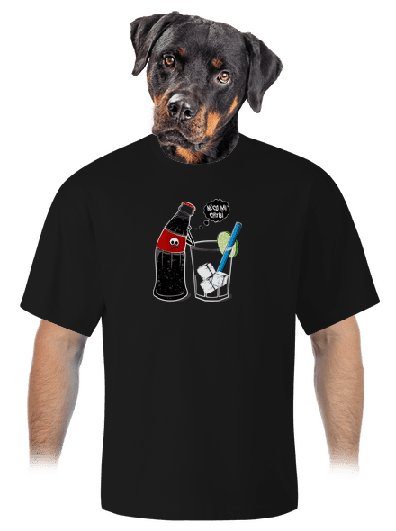 Rum a Cola unisex tričko oversized Black
