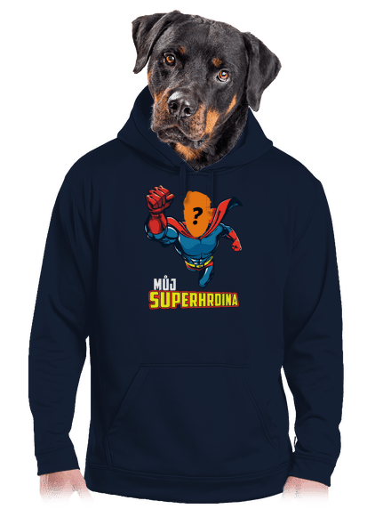 Můj superhrdina pánská mikina klokanka Navy