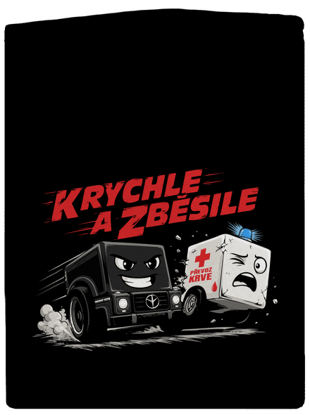 Krychle a zběsile 2.0 pánská mikina na zip Black