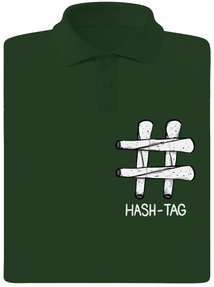 Hash tag pánská polokošile Bottle Green Mal