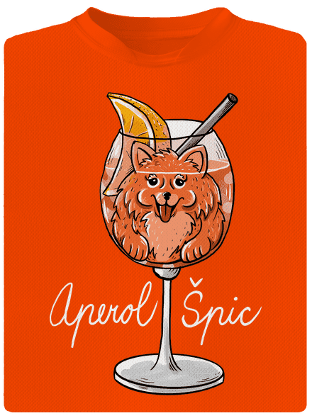 Aperol Špic pánské sportovní tričko Neon Orange