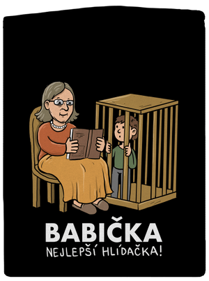 Babička hlídačka dámská mikina na zip Black