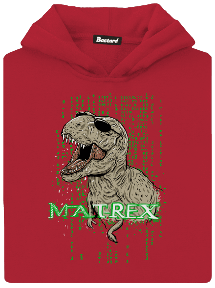 MAT-REX dětská mikina klokanka Fire Red