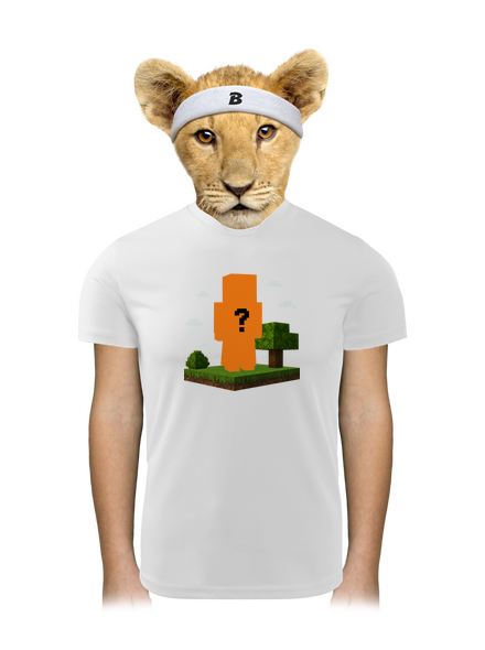 Minecraft z vlastní fotky dětské sportovní tričko White