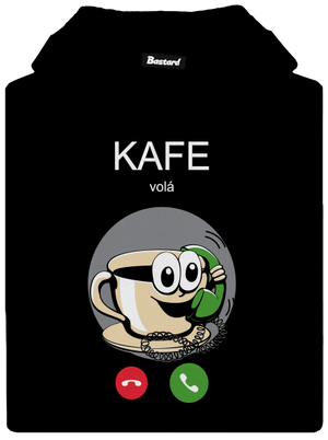 Kafe volá dámská mikina klokanka Black