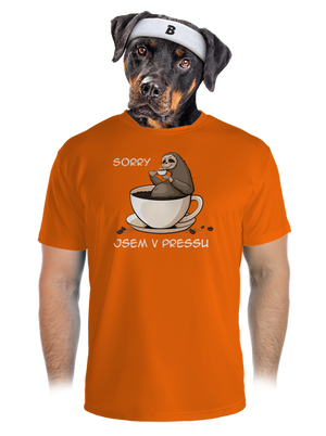 V pressu pánské sportovní tričko Neon Orange