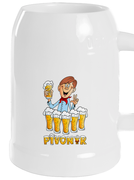 Pivonýr a pivonýrka půllitr White