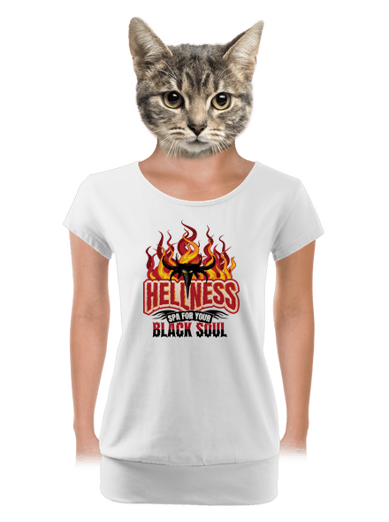 Hellness dámské tričko s lemem White