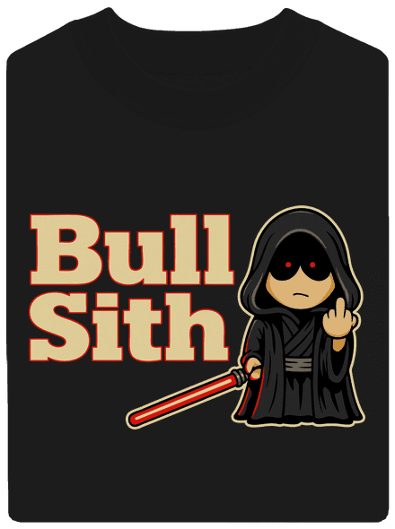 Bull sith unisex mikina bez kapuce Black