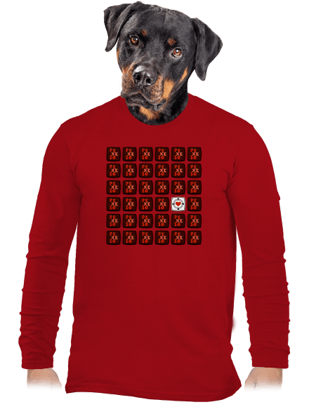 Pexeso pánské dlouhý rukáv Red