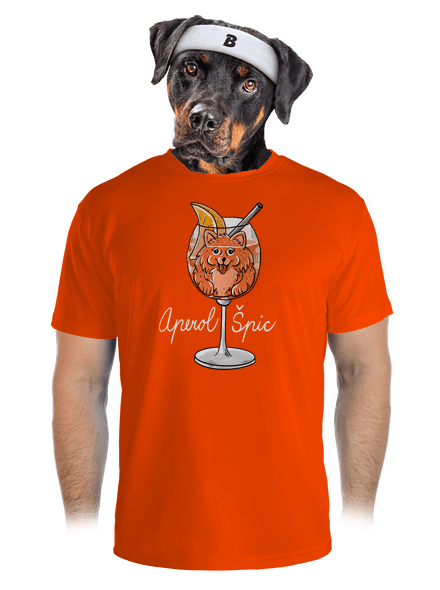 Aperol Špic pánské sportovní tričko Neon Orange