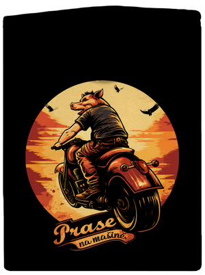 Prase na mašině dámská mikina na zip Black