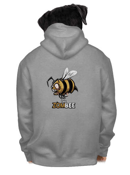 ZomBee - žlutá pánská mikina na zip Light Melange