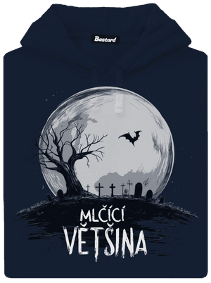 Mlčící většina pánská mikina klokanka Navy