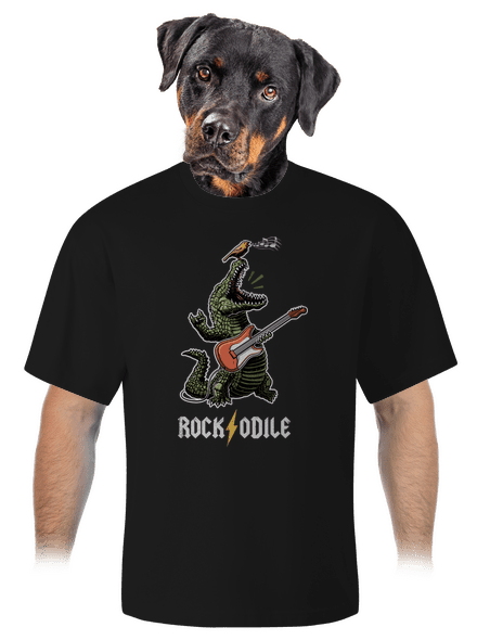 Rockodile unisex tričko oversized Black
