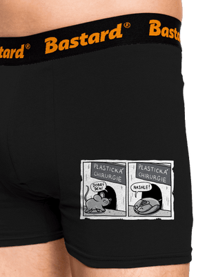 Myš na plastice boxerky Black