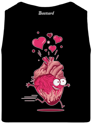 Zamilovaná srdíčka pánské tílko Black