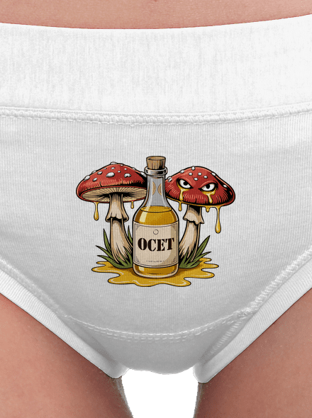 Houby s octem dámské kalhotky White