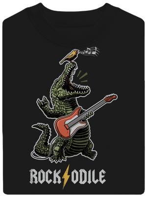 Rockodile unisex mikina bez kapuce Black