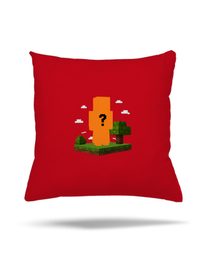 Minecraft z vlastní fotky polštář Red