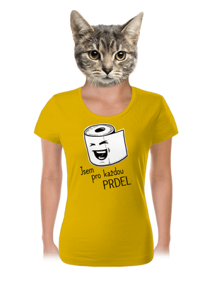 Prdel dámské tričko Yellow