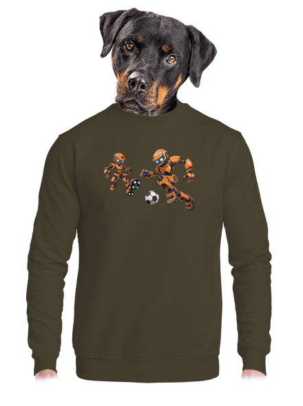 AI fotbal unisex mikina bez kapuce Urban Khaki