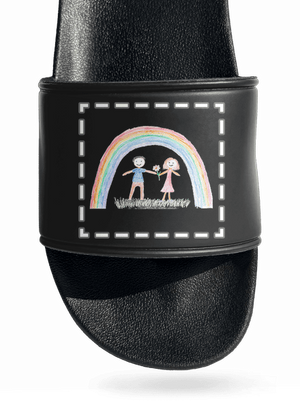 Dětské kresby - nahraj vlastní pantofle Black