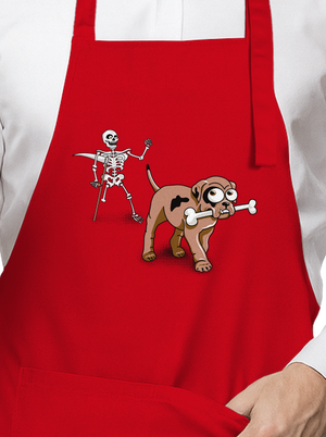 Kostlivec zástěra Red