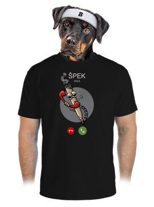 Špek volá pánské sportovní tričko Black