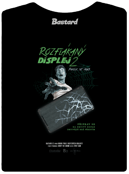B13: Rozflákaný displej dámské tričko Black