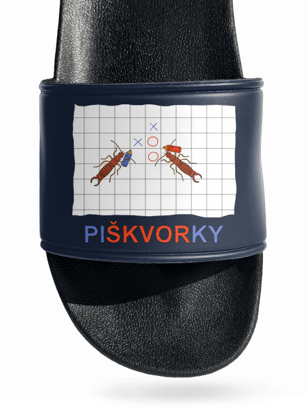 Škvoří piškvorky pantofle Navy
