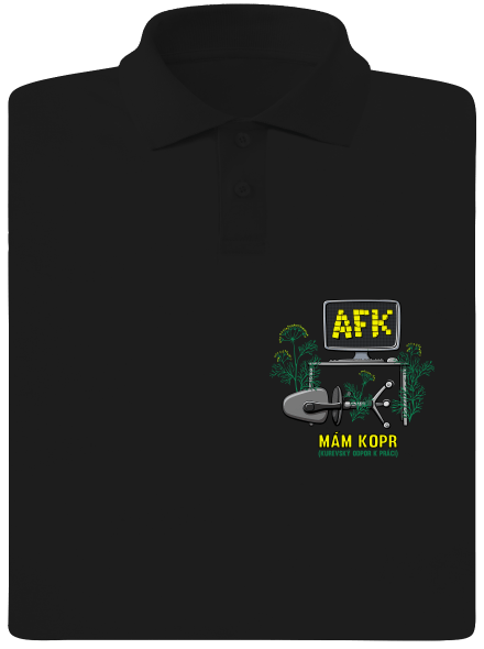 Mám kopr pánská polokošile Black