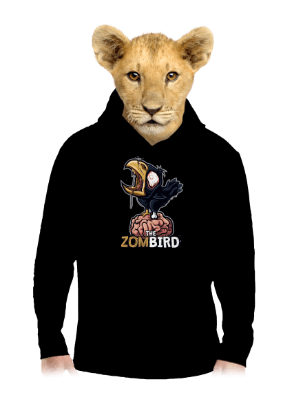 Zombird dětská mikina klokanka Black