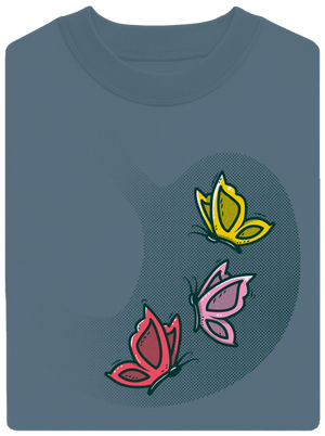 V břiše unisex mikina bez kapuce Nordic Blue