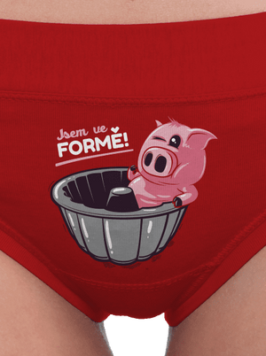 Ve formě dámské kalhotky Red Mal