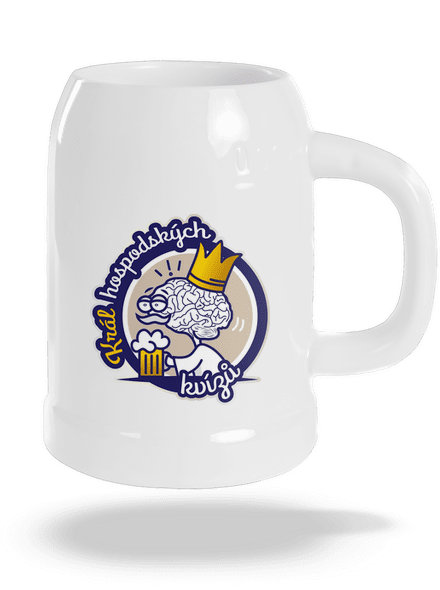 Král a královna kvízů půllitr White