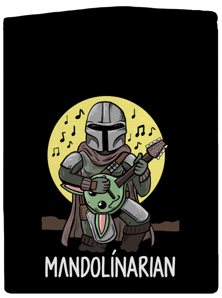 Mandolínarian pánská mikina na zip Black