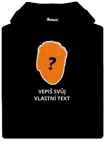 Tvoje hlava pánská mikina klokanka Black