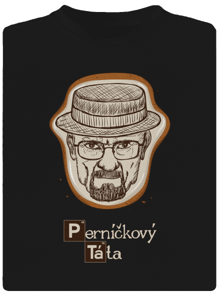 Perníčkový táta a Perníček pánské sportovní tričko Black