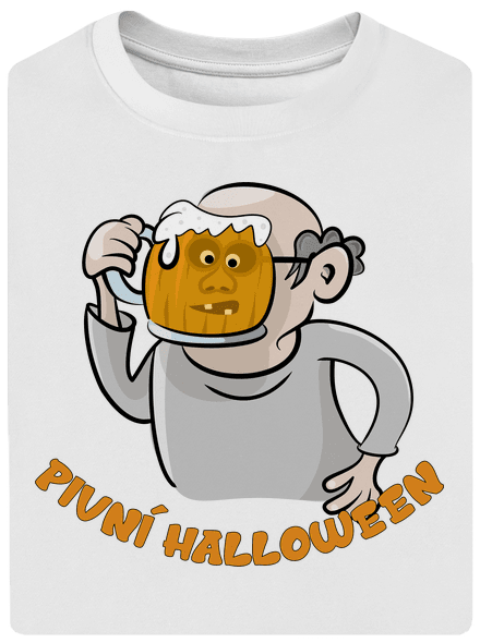 Pivní Halloween unisex tričko oversized White