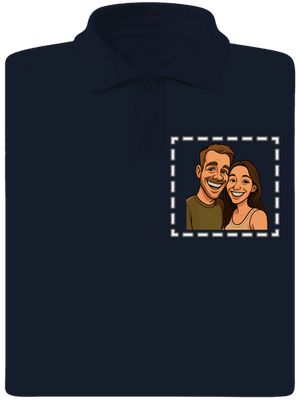 Karikatura z vlastní fotky pánská polokošile Navy Mal