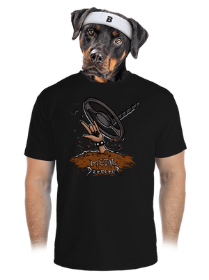 Metal detector pánské sportovní tričko Black