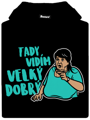 Velký dobrý pánská mikina klokanka Black