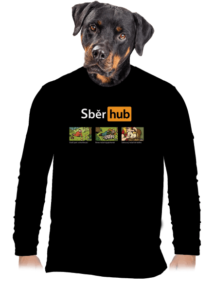 Sběr hub pánské dlouhý rukáv Black