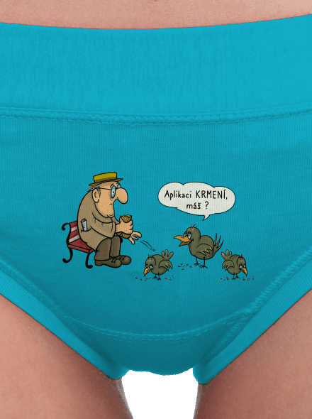 Aplikace Krmení dámské kalhotky Turquoise