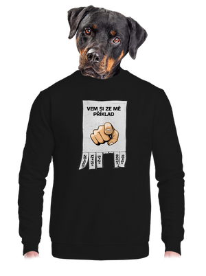 unisex mikina bez kapuce