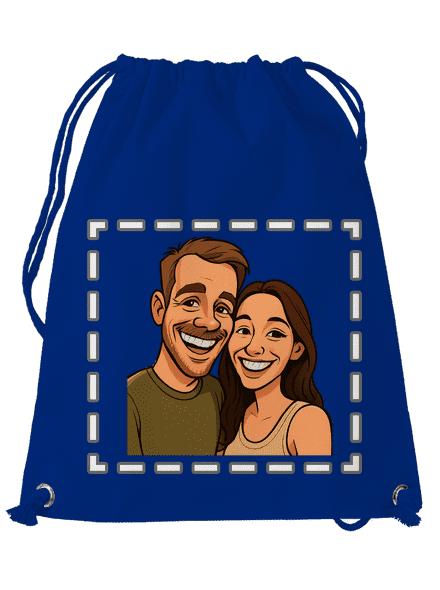 Karikatura z vlastní fotky vak Royal Blue Mal